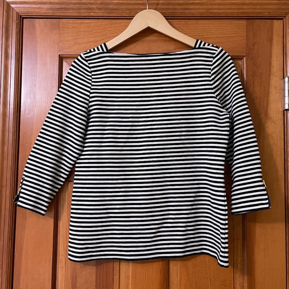 Talbots boat neck striped top